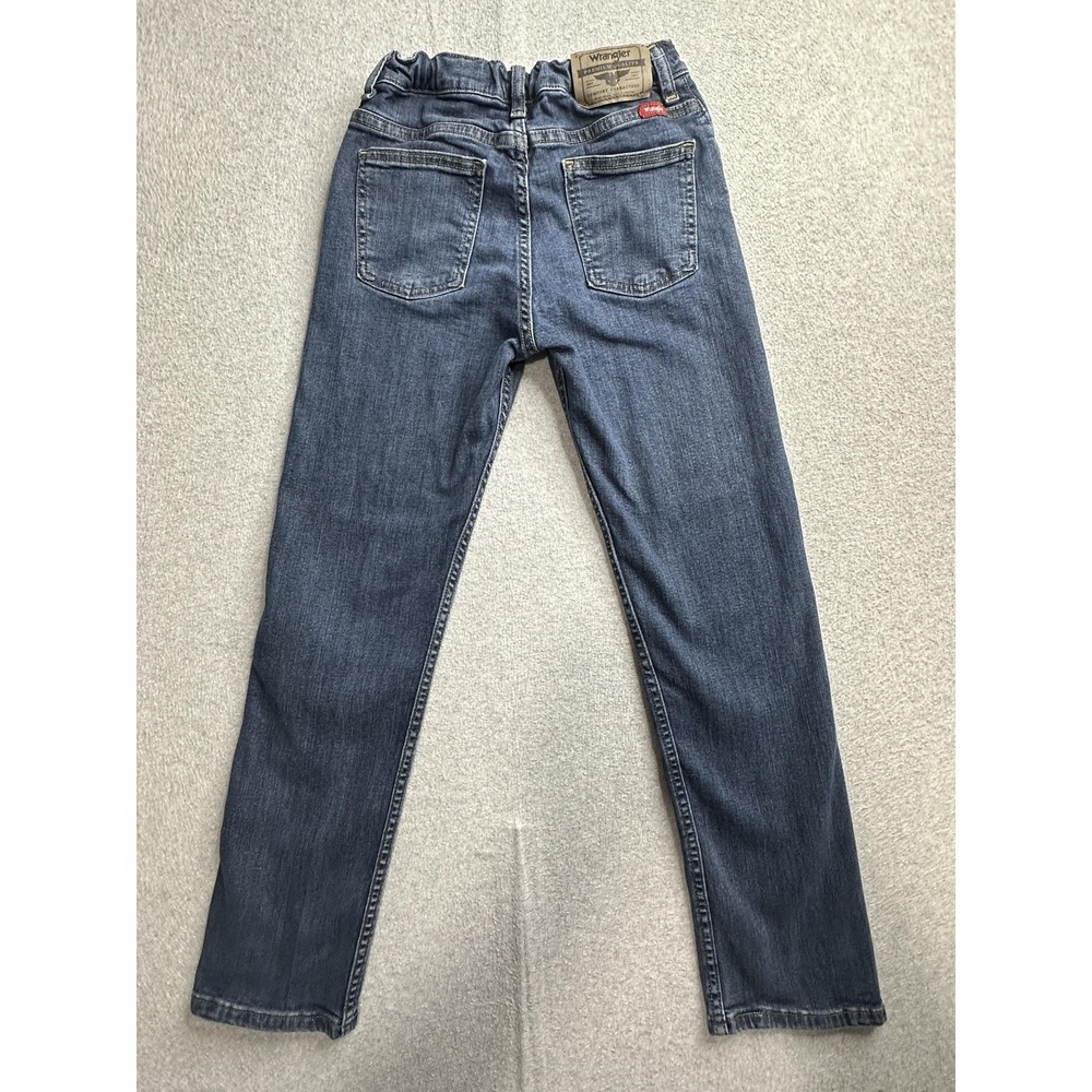 Wrangler Jeans Boys 14 Slim Blue Classic Straight Adjustable Waist Denim Pants